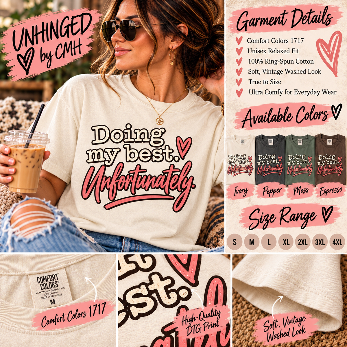 Doing My Best, Unfortunately Graphic Tee | UNHINGED by CMH