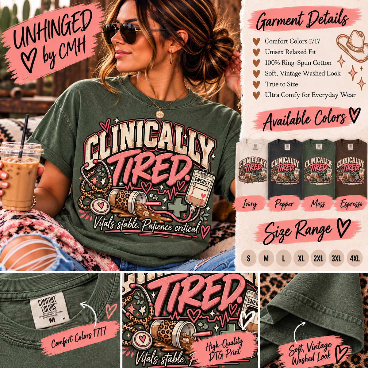 Clinically Tired Nurse Graphic Tee | UNHINGED by CMH
